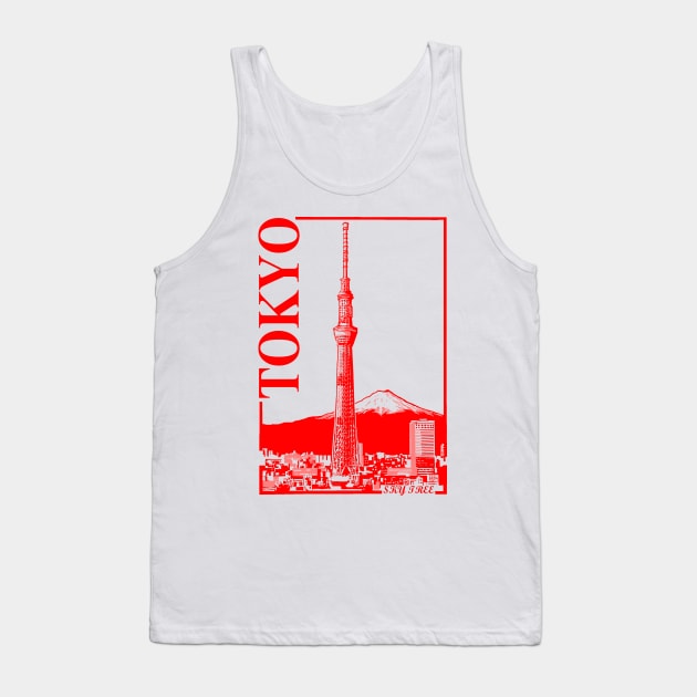 Tokyo - SkyTree Tank Top by NewSignCreation
